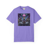 Feline Groove DJ Cat Illustration T-Shirt | Retro Neon Club Scene