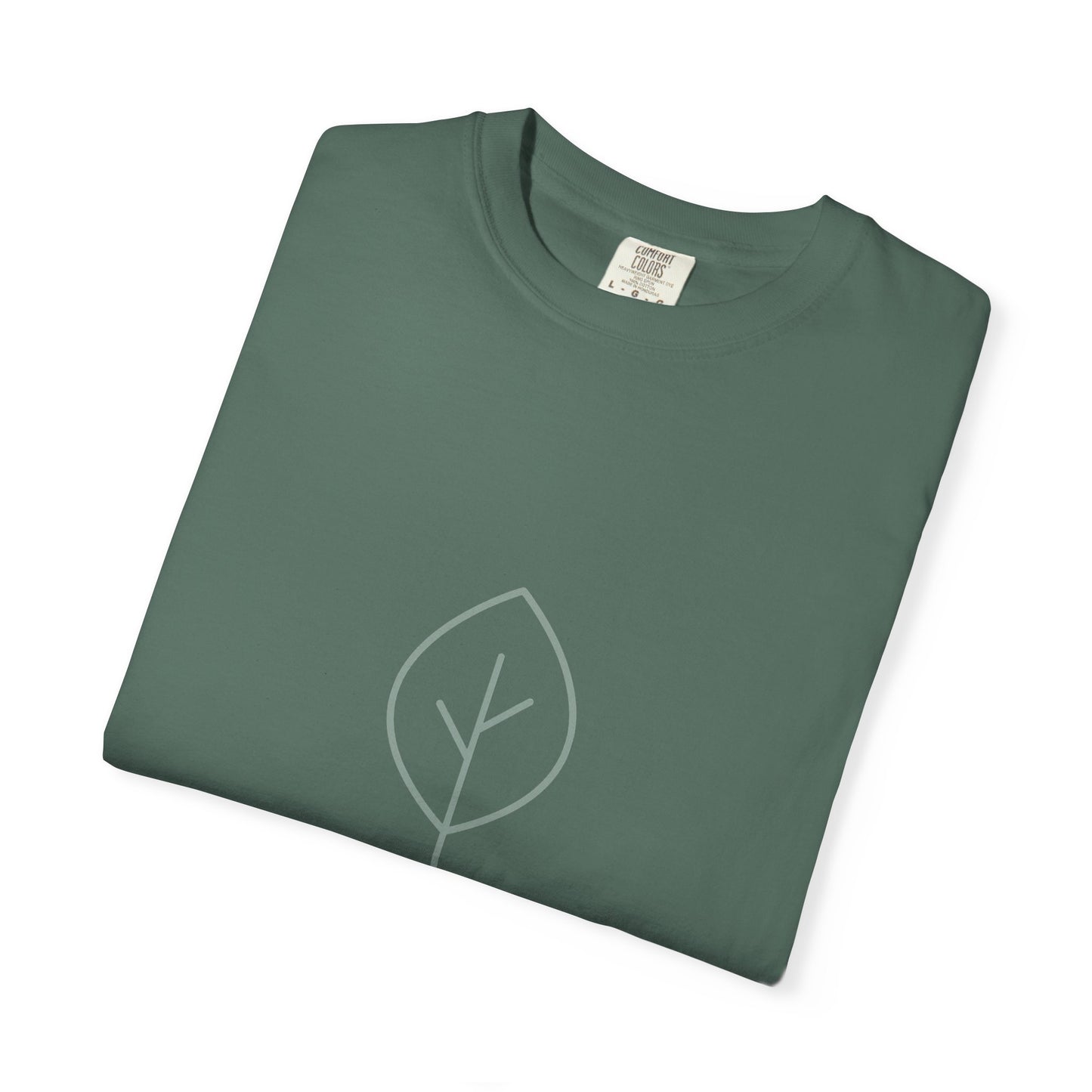 Minimal Green Leaf icon T-Shirt | Eco Nature Graphic Tee