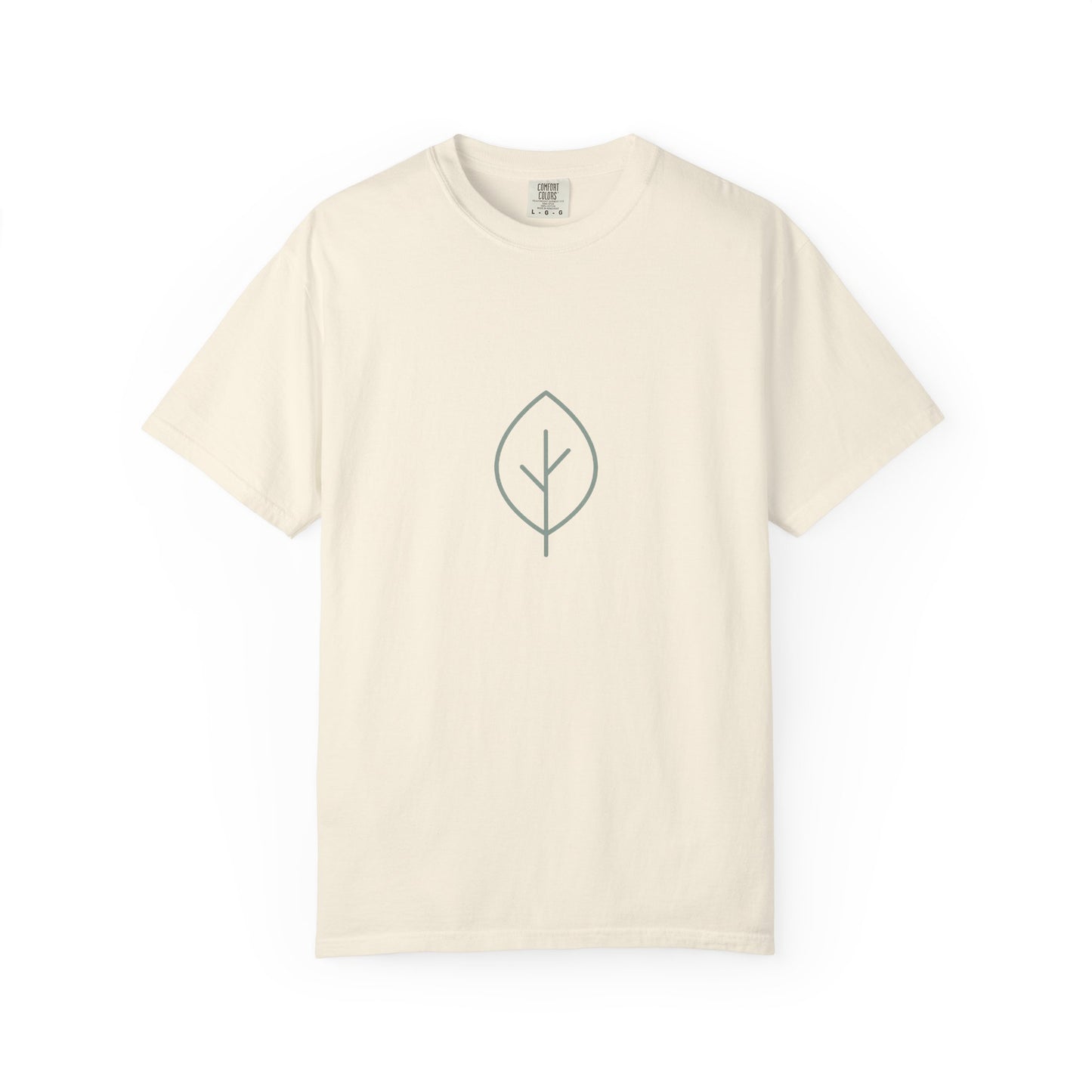 Minimal Green Leaf icon T-Shirt | Eco Nature Graphic Tee