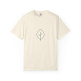 Minimal Green Leaf icon T-Shirt | Eco Nature Graphic Tee
