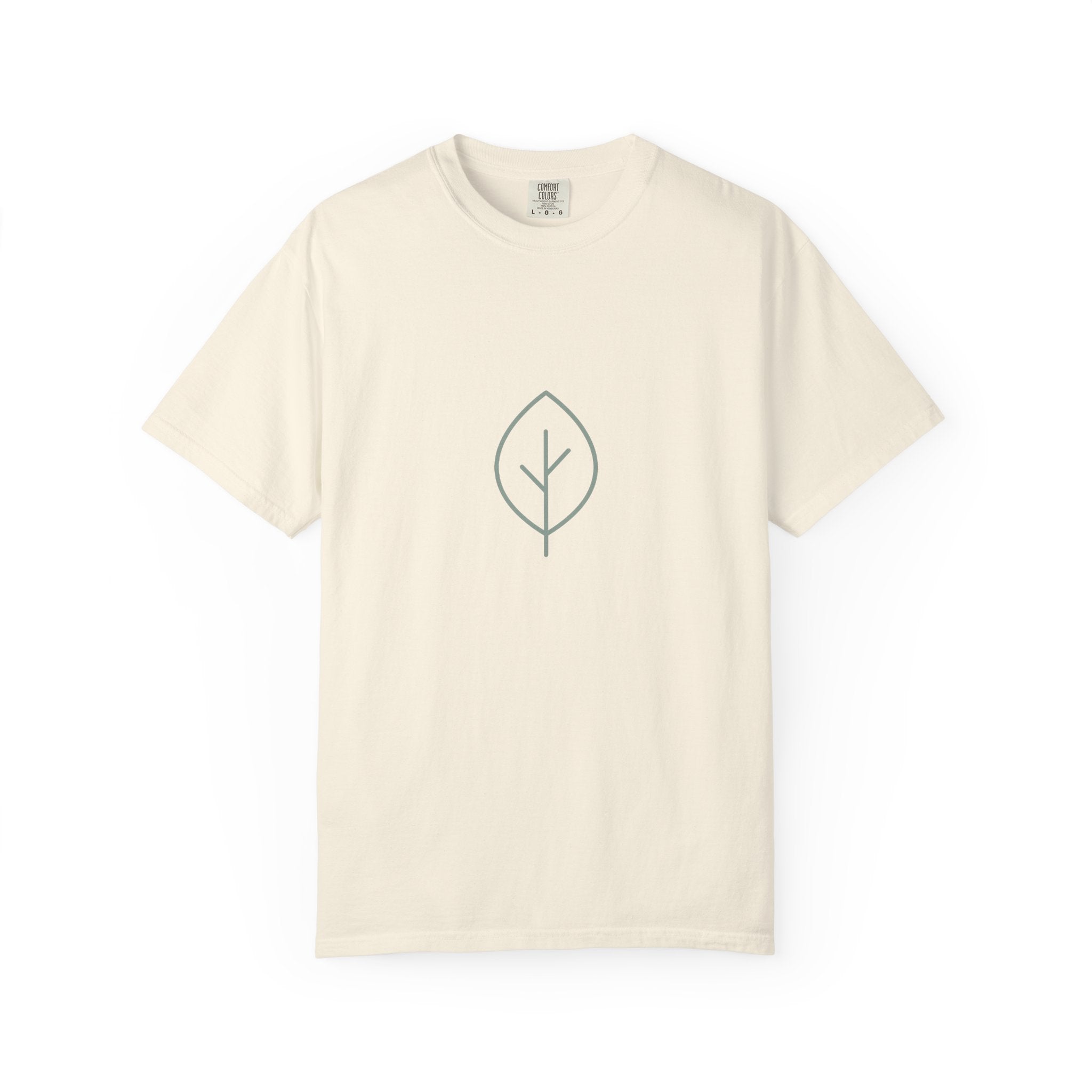 Minimal Green Leaf icon T-Shirt | Eco Nature Graphic Tee
