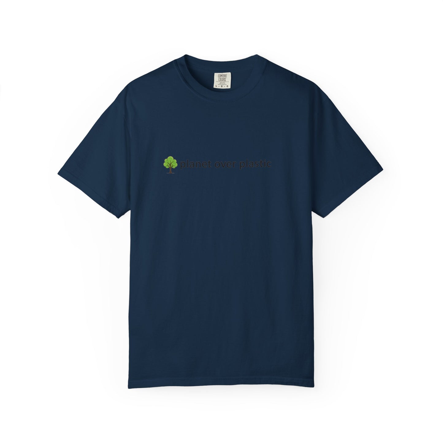 planet over plastic T-shirt | environmental tree slogan tee