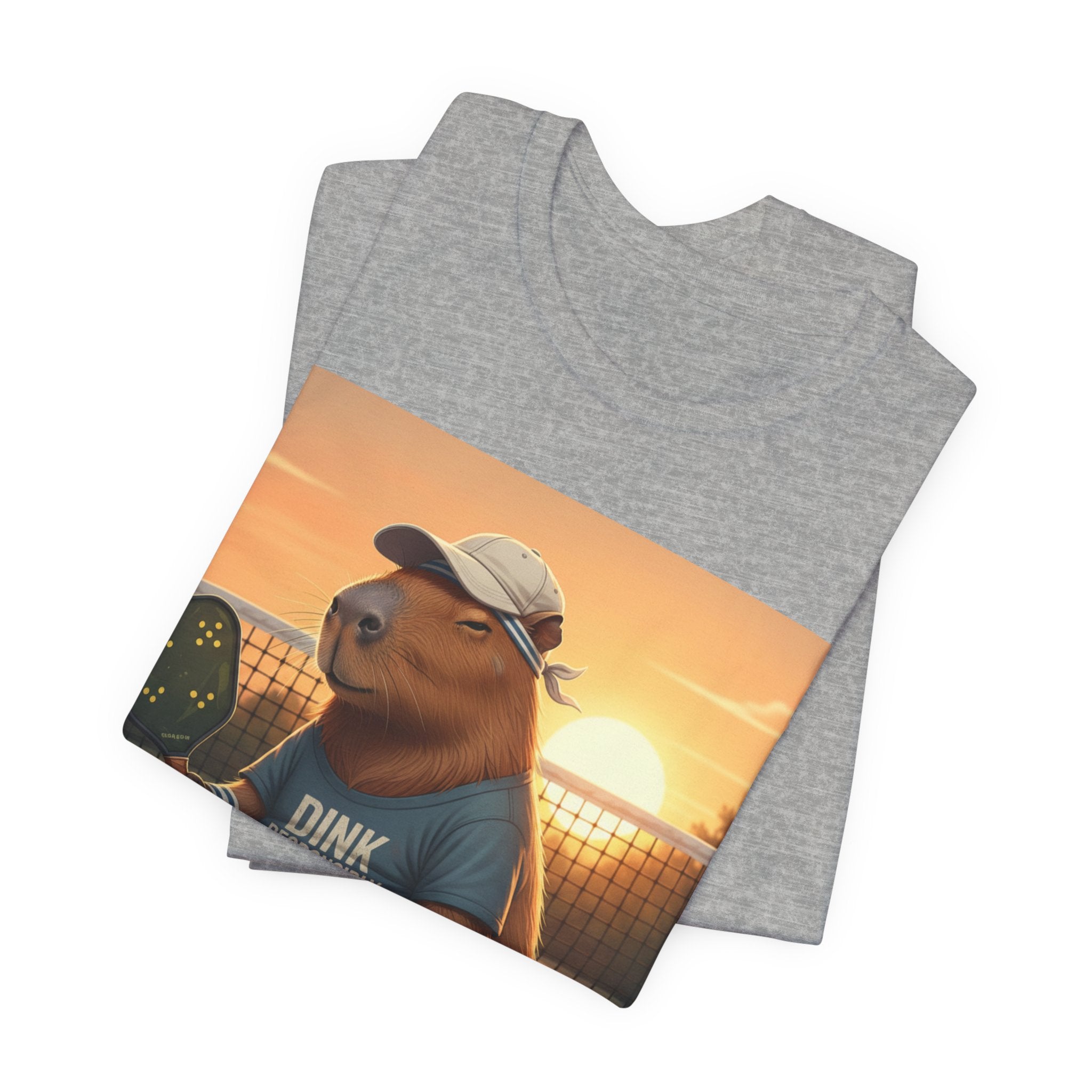 Dink Responsibly Pickleball Capybara Tee | Funny Animal Sports Art