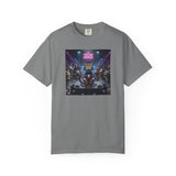 Feline Groove DJ Cat Illustration T-Shirt | Retro Neon Club Scene