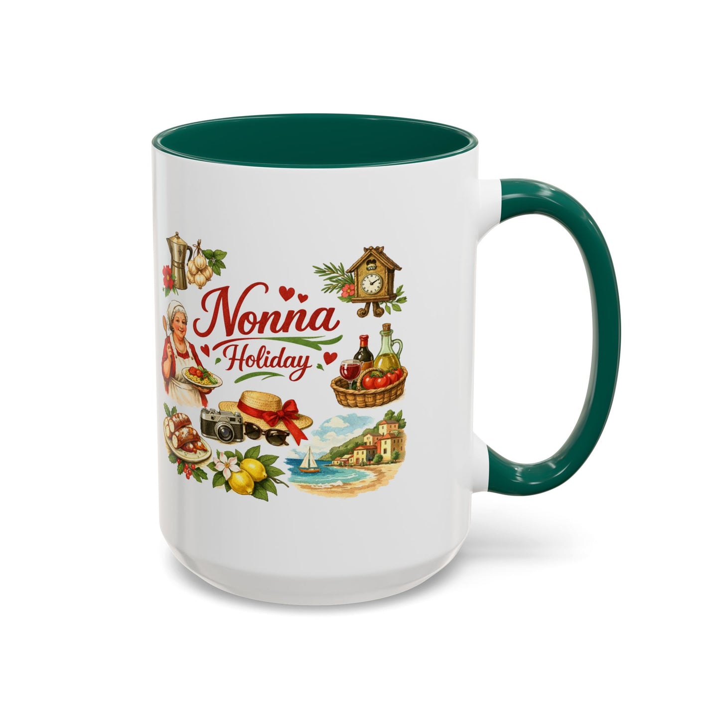 Nonna Holiday mug | Italian grandma kitchen design, vintage food icons