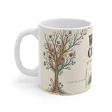 Wildly Capable mountain illustration Mug | motivational tree sunrise design