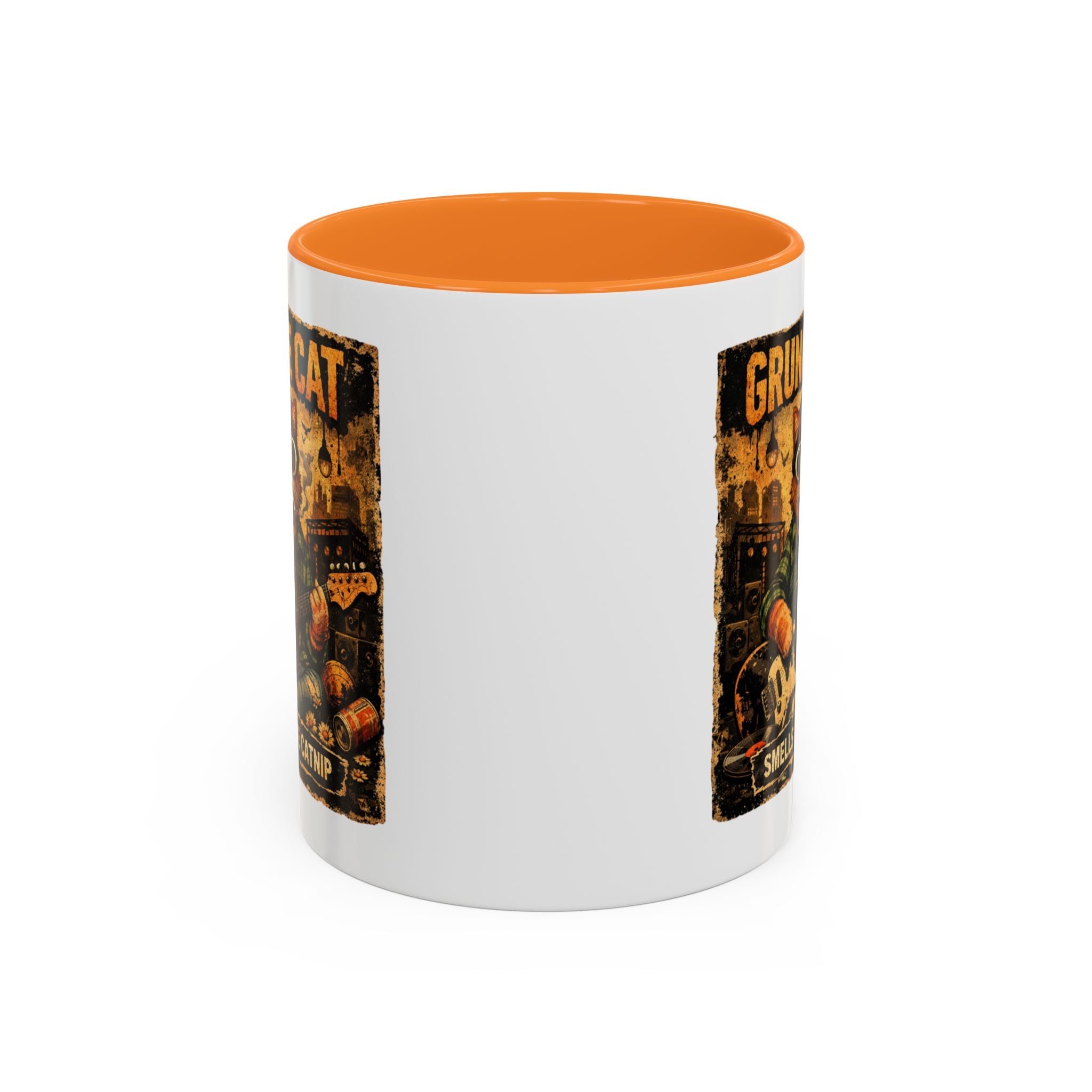 Grunge Cat Smells Like Catnip Mug | Ceramic Coffee Cup