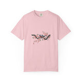 Birds on Cherry Blossom Branch T-Shirt | Japanese Floral Illustration