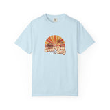 Good Vibes Only T-shirt | Retro Sunset Palm Peace Sign