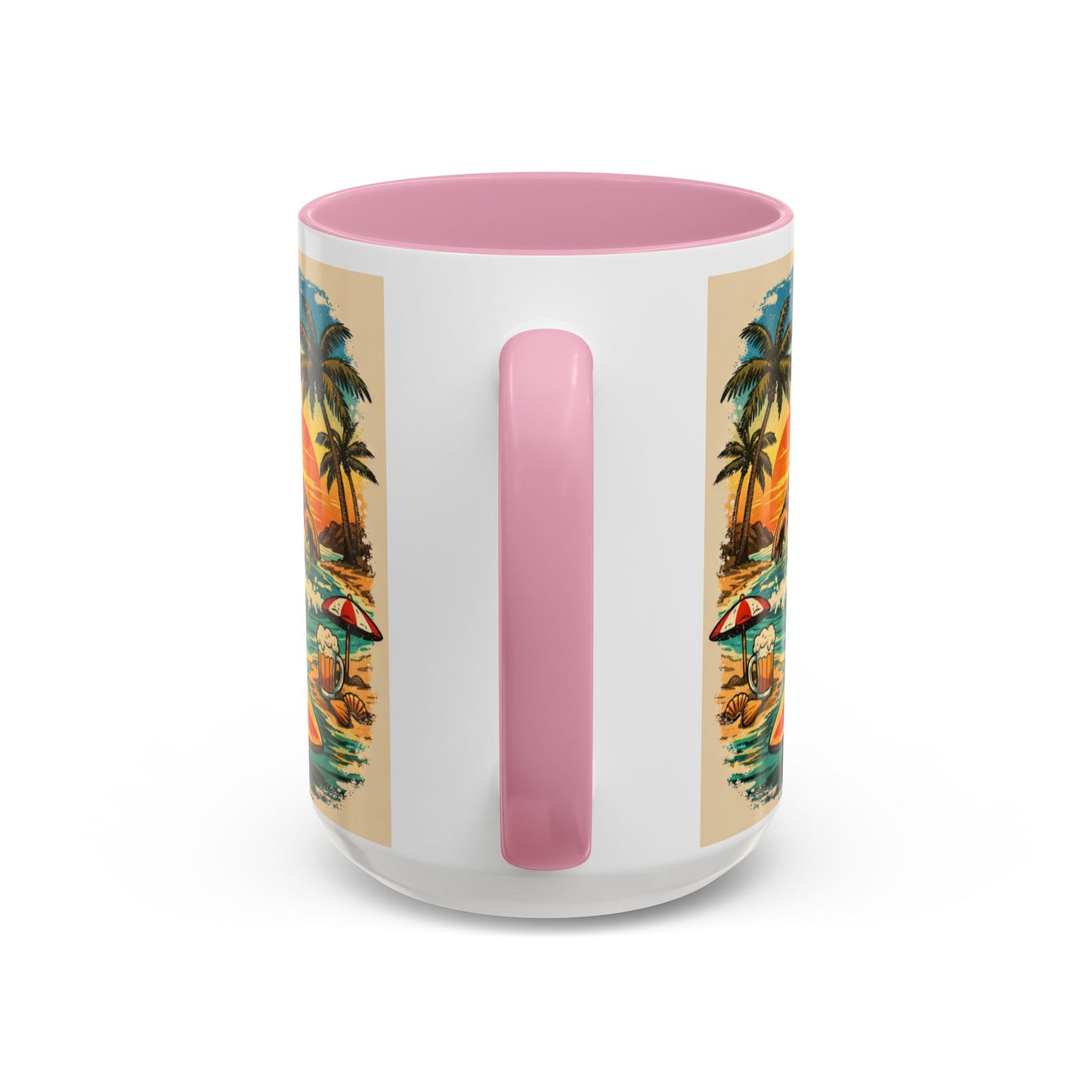 Surfing Bigfoot Mug | Retro Beach Sunset Bigfoot Wave Coffee Cup
