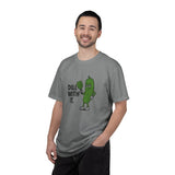 Dill With It Pickle Character T-shirt | Funny Vegan Food Pun Tee