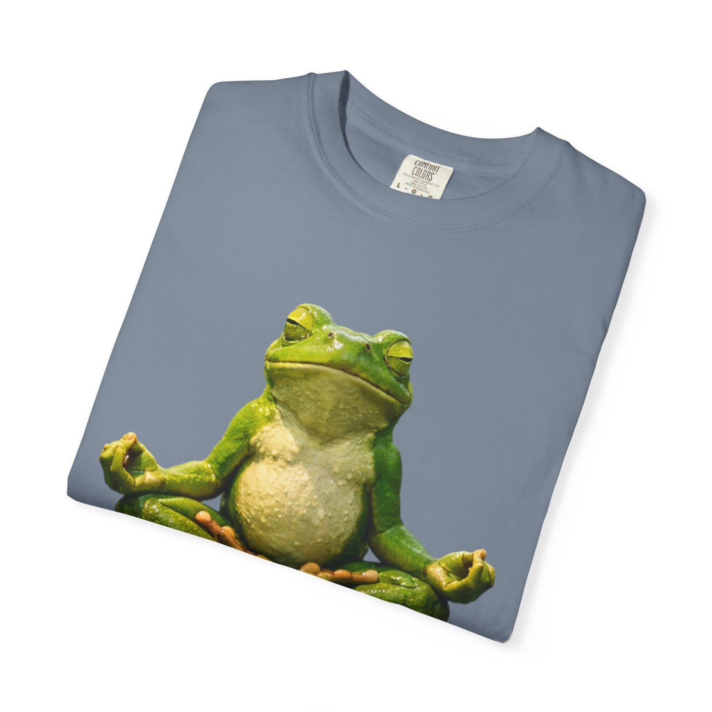 Meditating Frog T-shirt | Zen Yoga Frog Illustration, Relaxation Tee