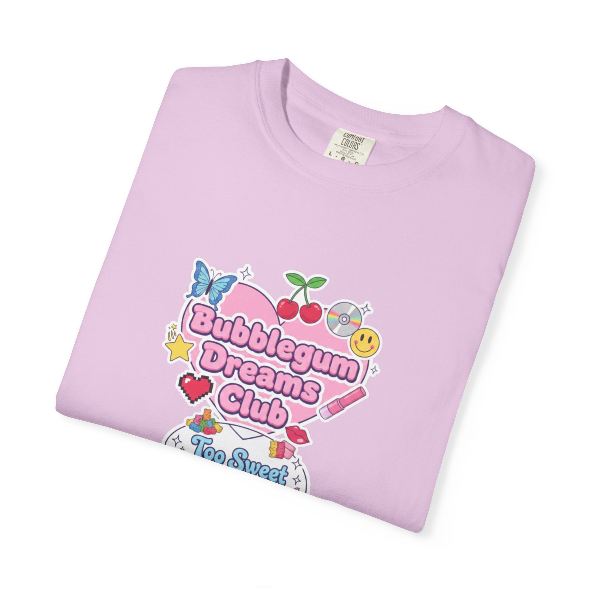 Bubblegum Dreams Club T-shirt | Pastel Hearts, Cute Kawaii Graphic