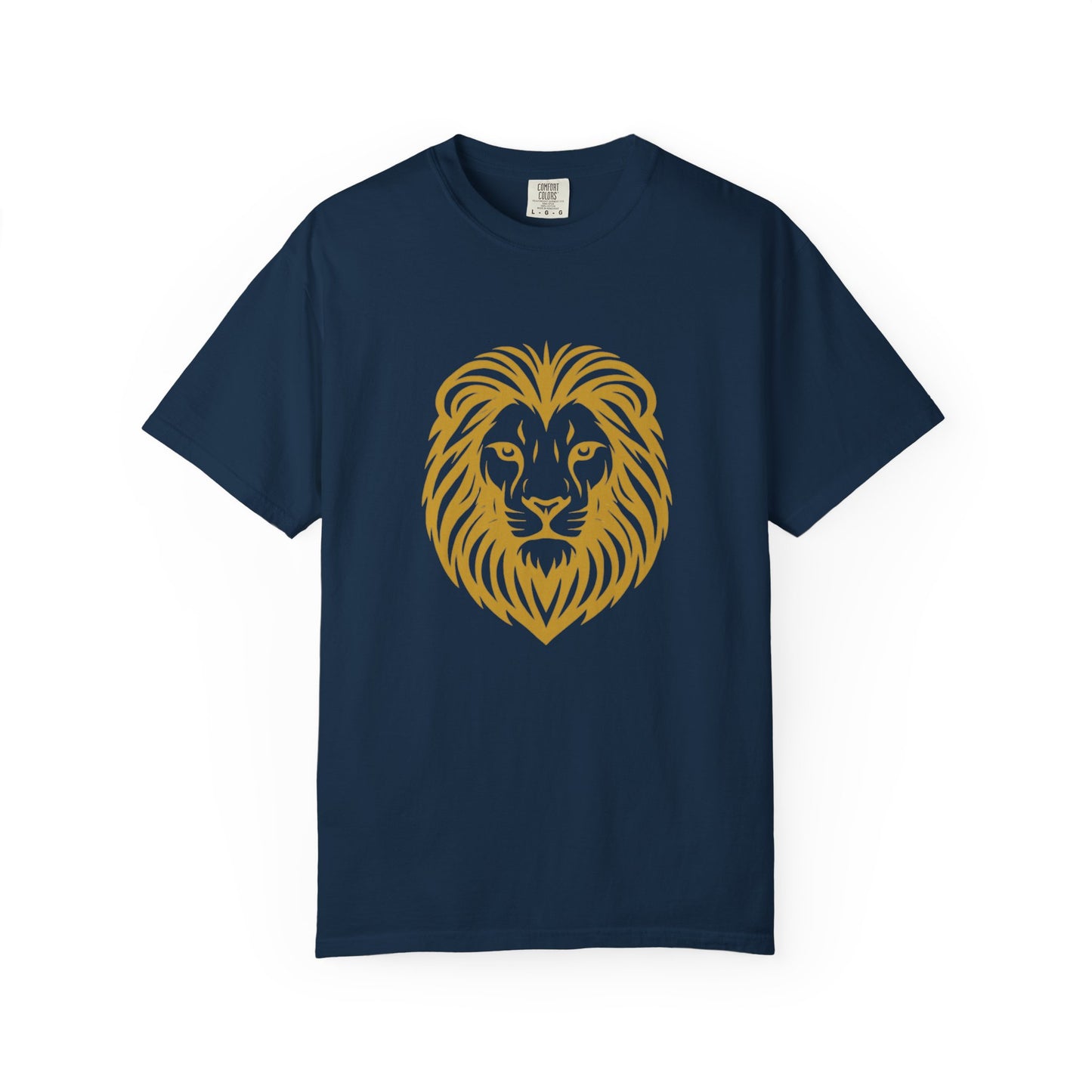Golden Lion Head T-shirt | Minimal Animal Graphic Tee