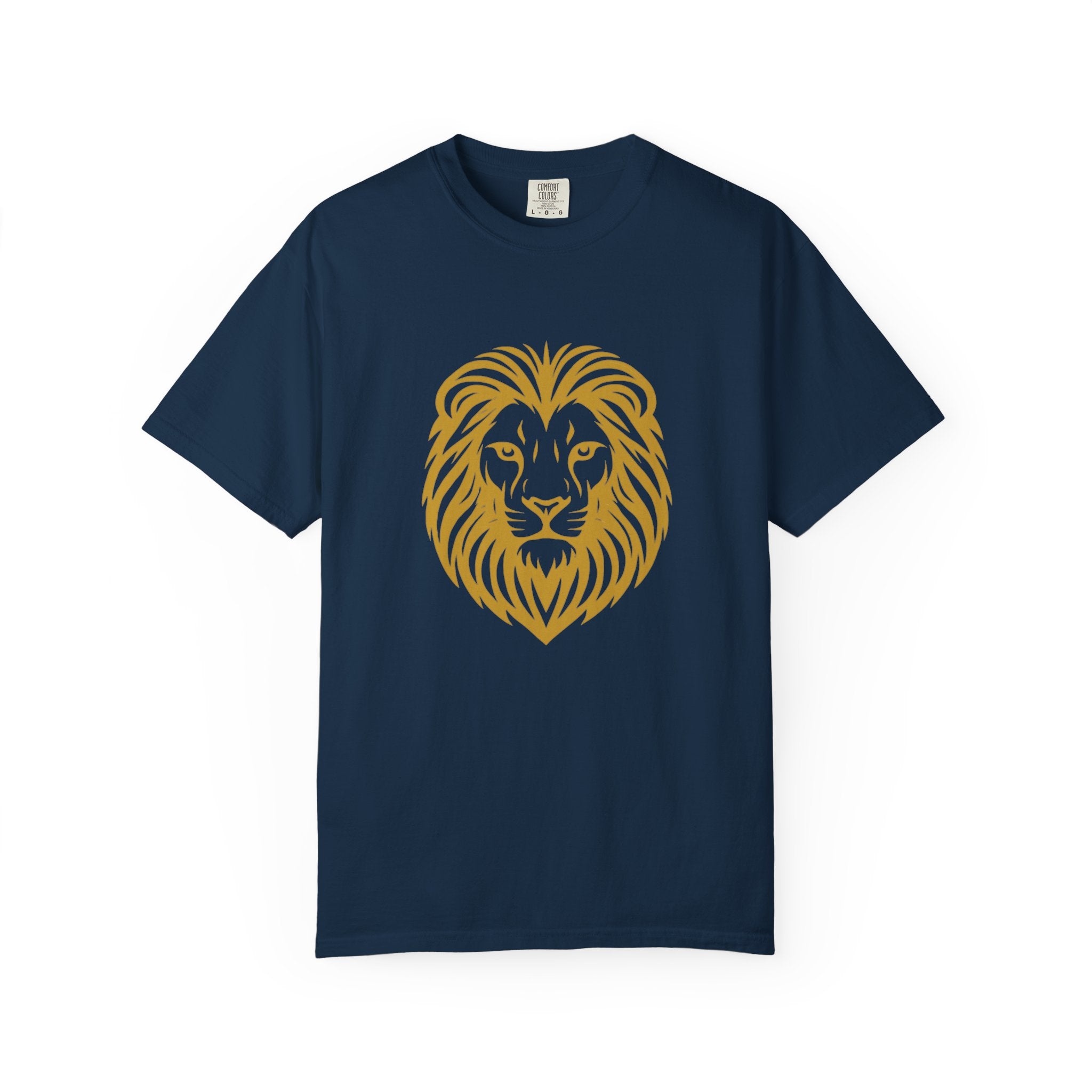 Golden Lion Head T-shirt | Minimal Animal Graphic Tee