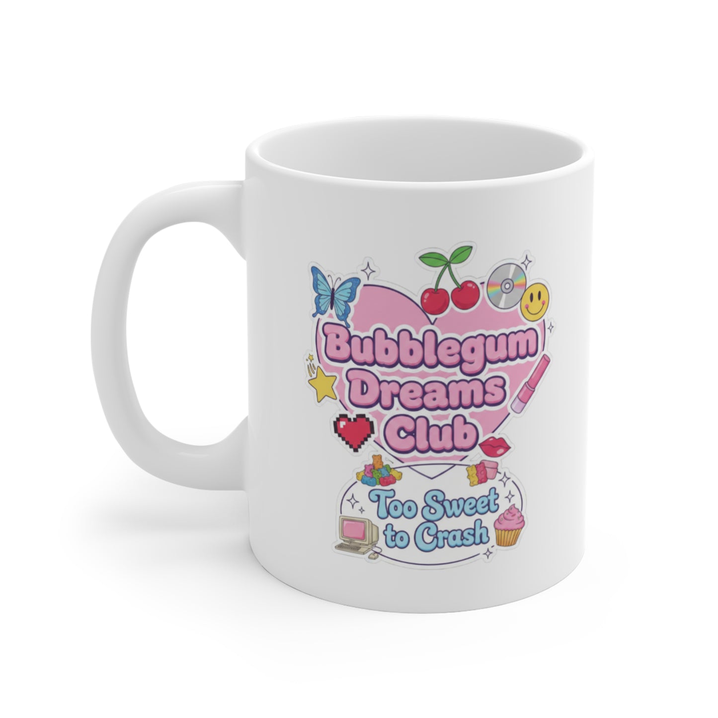 Bubblegum Dreams Club Mug | Cute Pastel Cherry Candy Design