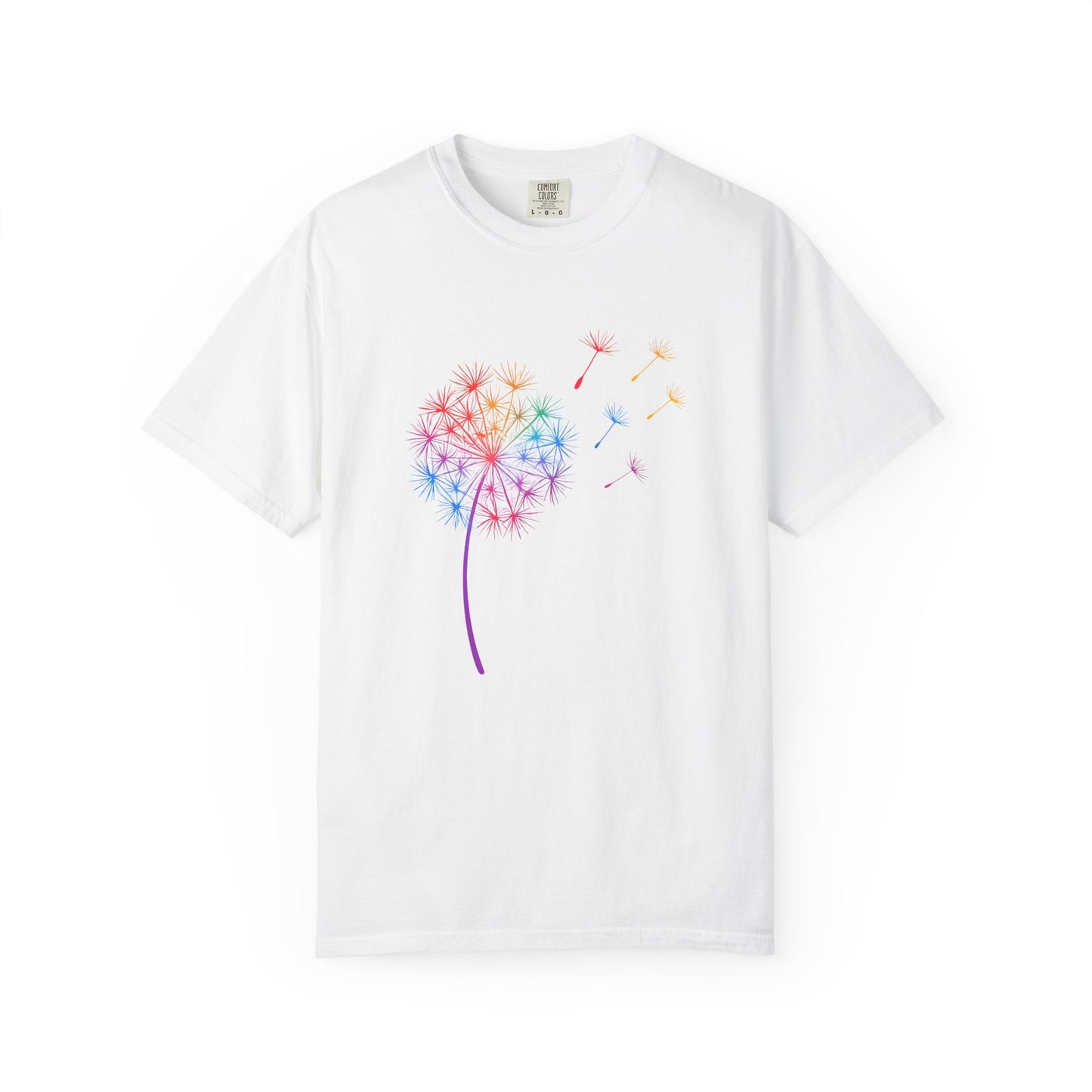 Rainbow Dandelion Tee | T-Shirt, Colorful Seed Puff Design