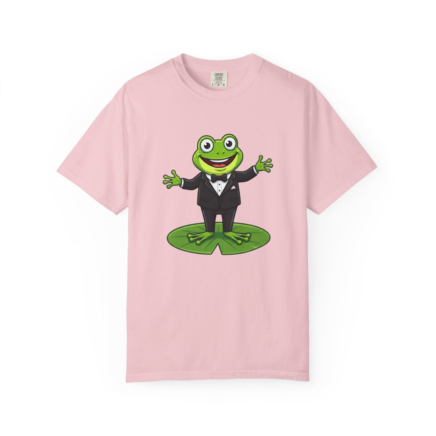 Funny Tuxedo Frog T-shirt | Frog on Lily Pad Amphibian Design