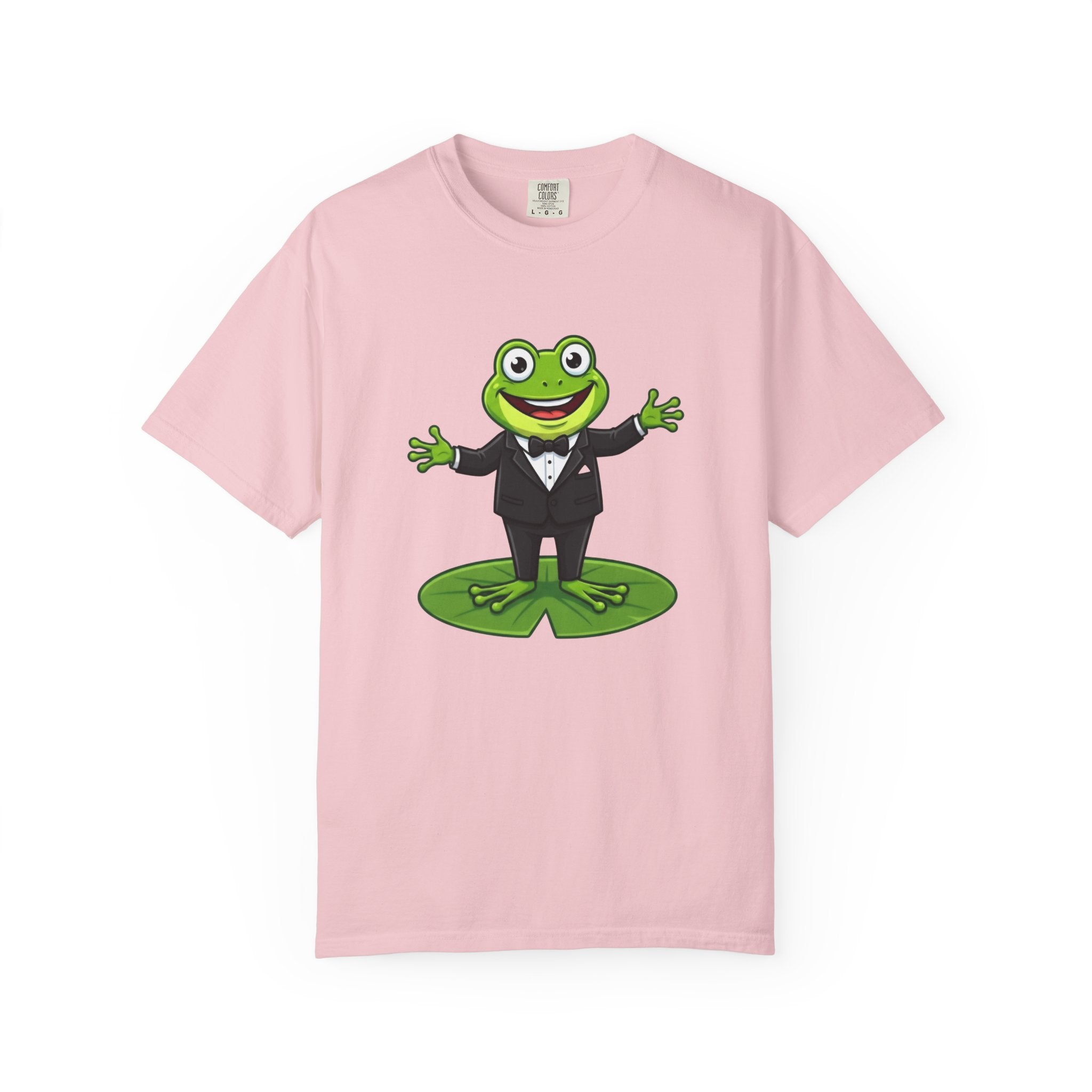 Funny Tuxedo Frog T-shirt | Frog on Lily Pad Amphibian Design