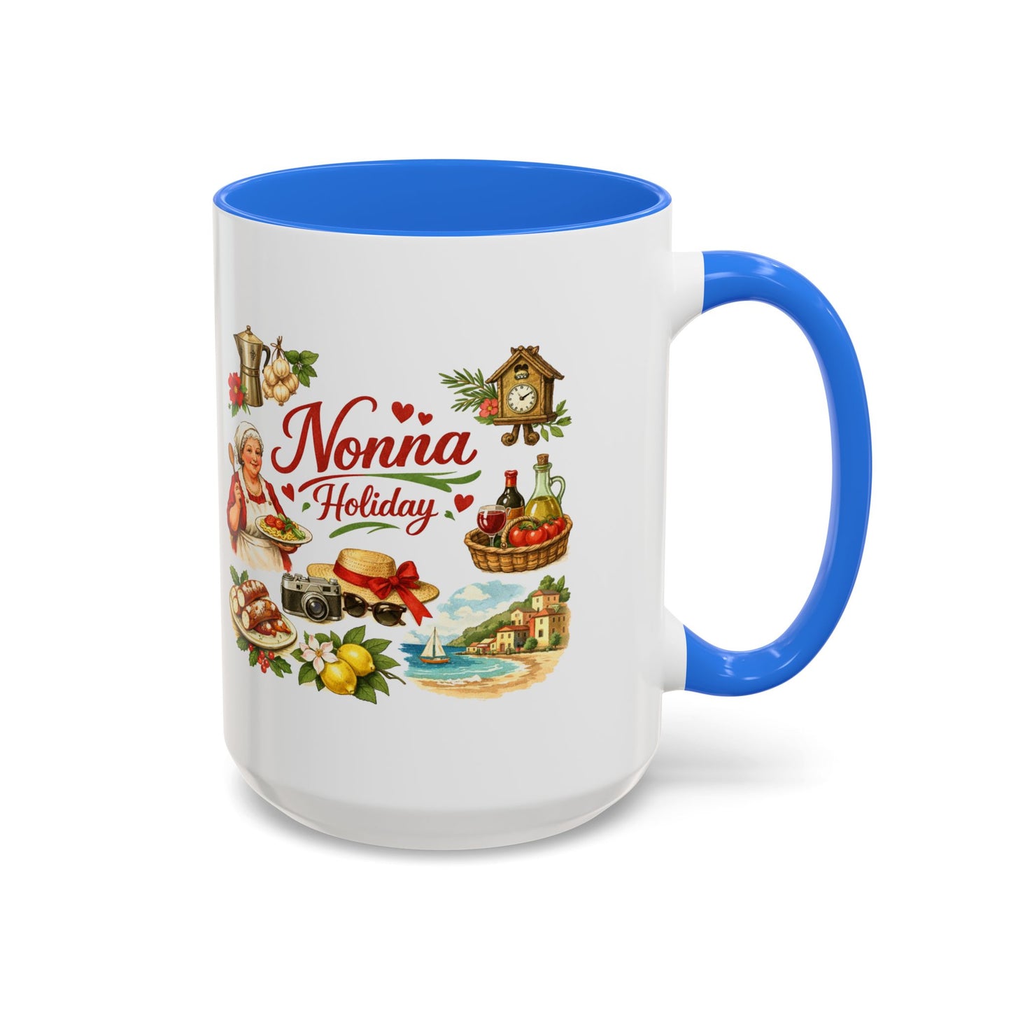 Nonna Holiday mug | Italian grandma kitchen design, vintage food icons