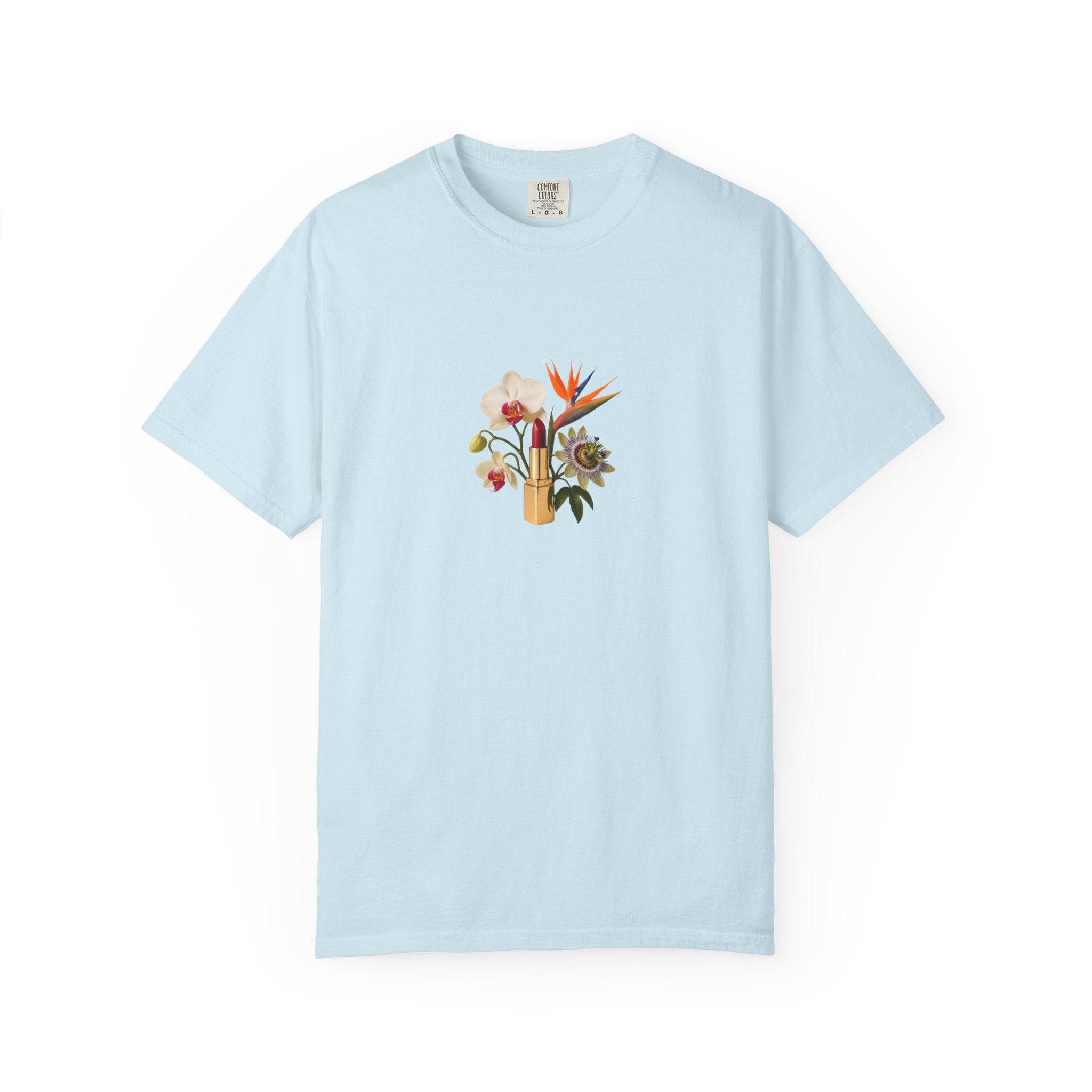 Tropical Floral Bouquet T-Shirt | Bird of Paradise, Orchid, Sunflower