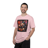 Sushi-Eating Cat T-Shirt | Neon Japanese Street Food Art