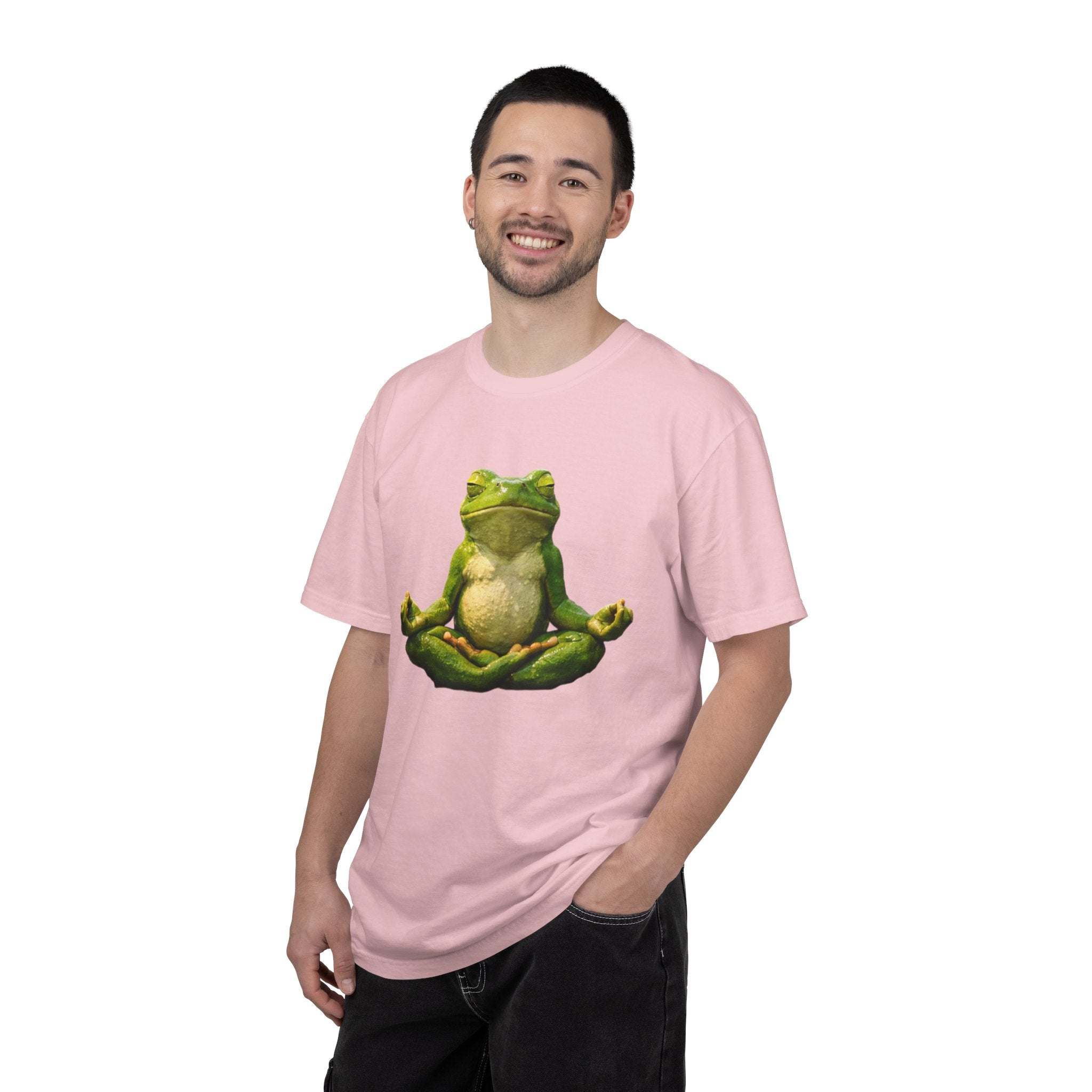 Meditating Frog T-shirt | Zen Yoga Frog Illustration, Relaxation Tee
