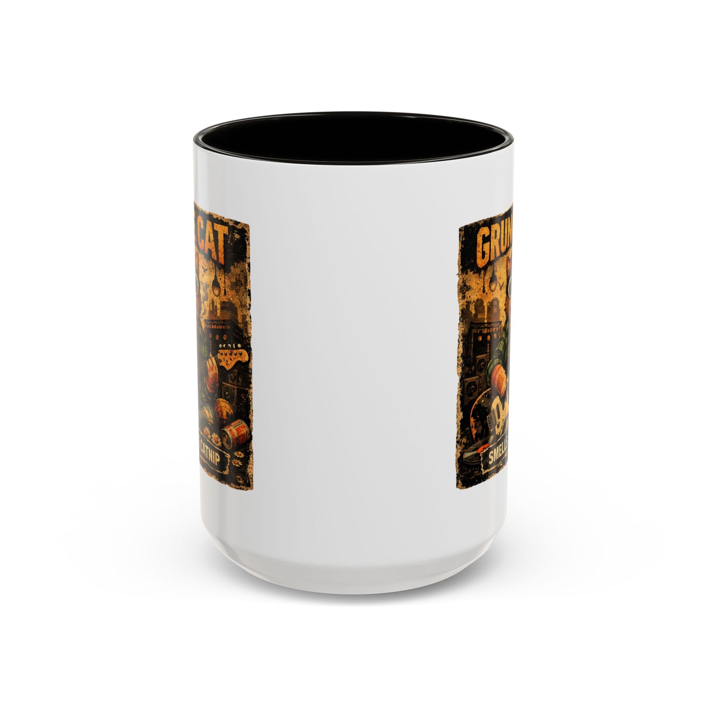 Grunge Cat Smells Like Catnip Mug | Ceramic Coffee Cup