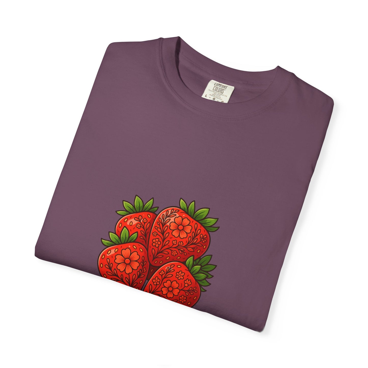 Strawberry Cluster T-shirt | Retro Floral Fruit Illustration
