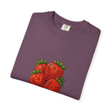 Strawberry Cluster T-shirt | Retro Floral Fruit Illustration