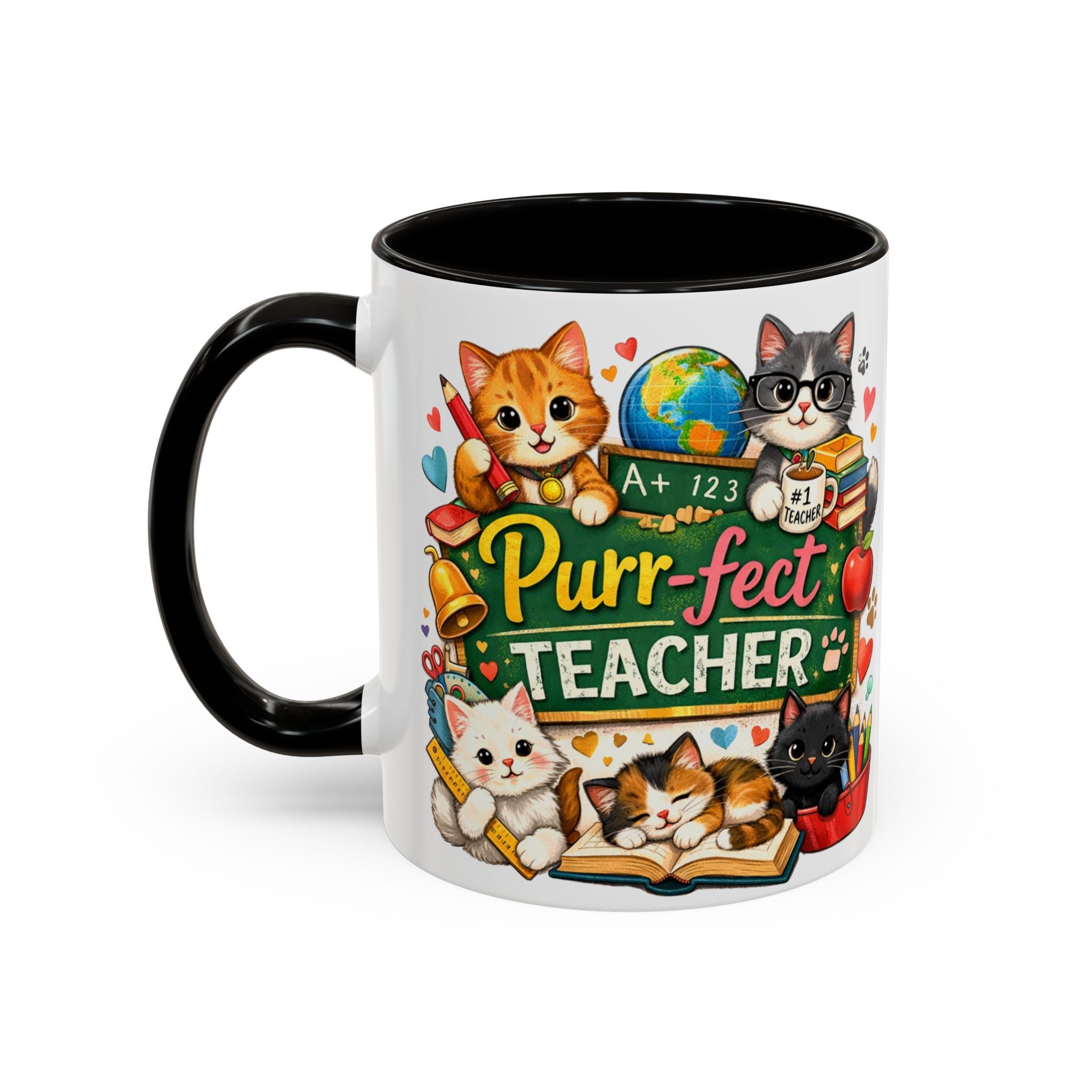 Purr-fect Teacher Mug | Cat Classroom Design, 11oz or 15oz