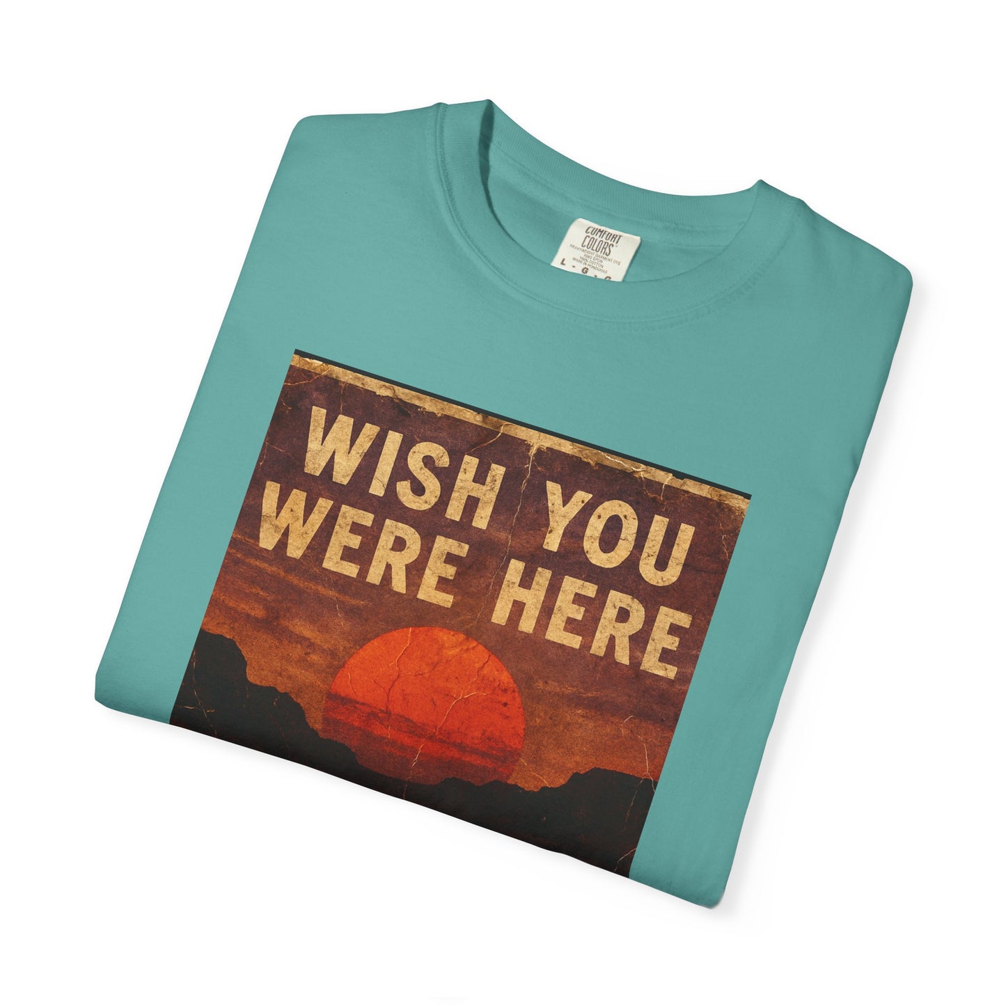 Wish You Were Here Sunset T-shirt | Vintage Sunset Graphic