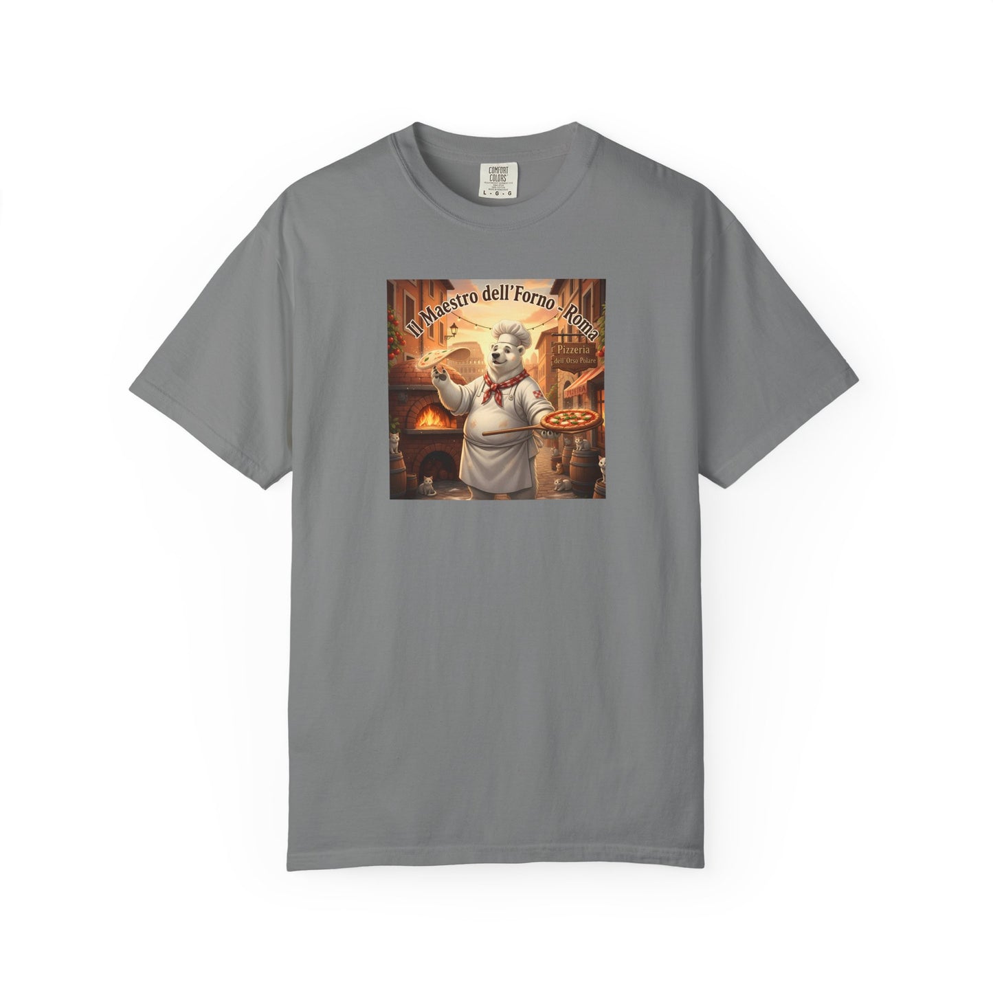 Polar Bear Italian Bakery Chef Pizza Maestro T-shirt | Vintage Pizzeria Illustration