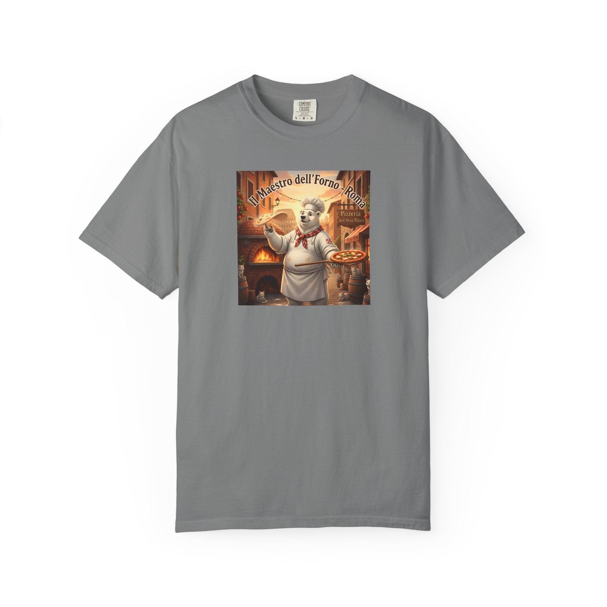 Polar Bear Italian Bakery Chef Pizza Maestro T-shirt | Vintage Pizzeria Illustration
