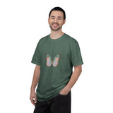 Retro 70s Vacation Butterfly T-shirt | Distressed Orange Teal Wings