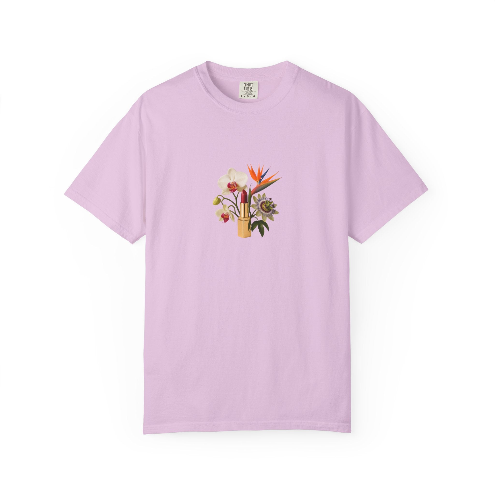 Tropical Floral Bouquet T-Shirt | Bird of Paradise, Orchid, Sunflower