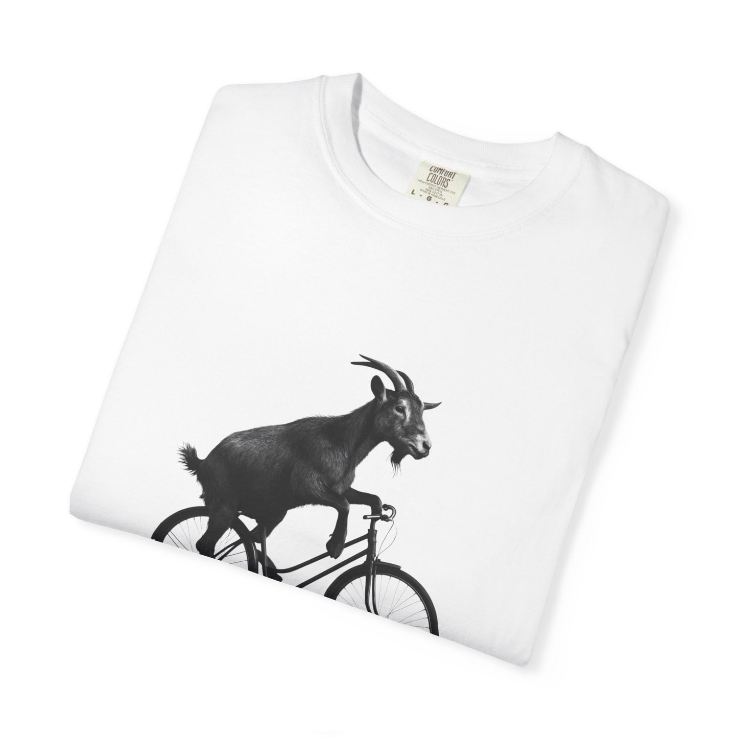 Goat Riding Bicycle T-shirt | Funny Animal Bike Tee