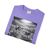 Pickleball Beagle Puppies T-shirt | Monochrome Dog Art