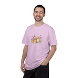 Orange Tabby Cat with Wildflowers T-Shirt | Floral Cat Tee