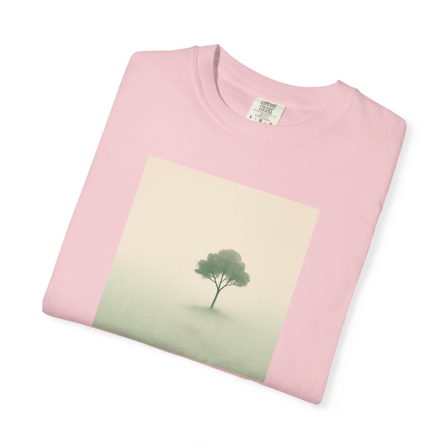 Solitary Tree Minimalist Artwork T-Shirt | Nature Square Print