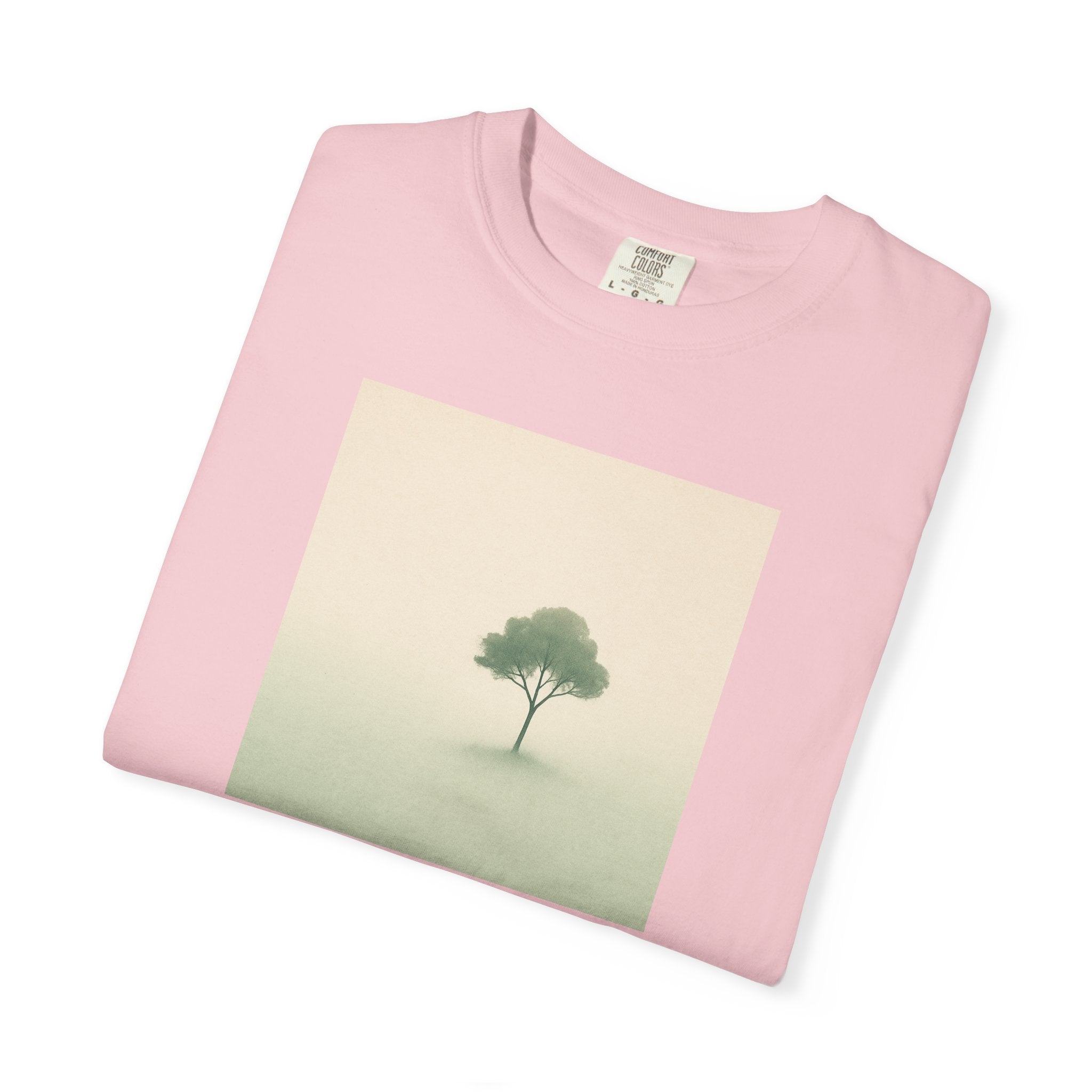 Solitary Tree Minimalist Artwork T-Shirt | Nature Square Print