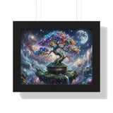 Cosmic Genesis Bonsai - Giclée Art Print on Canvas