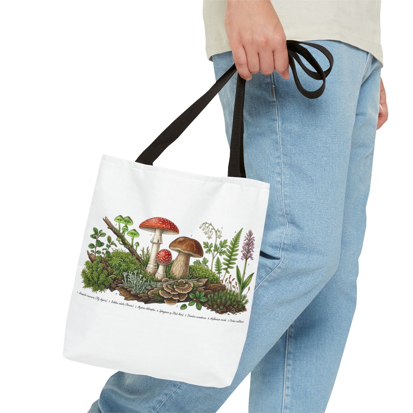 Vintage Mushroom Wildflower Specimen Study Tote Bag