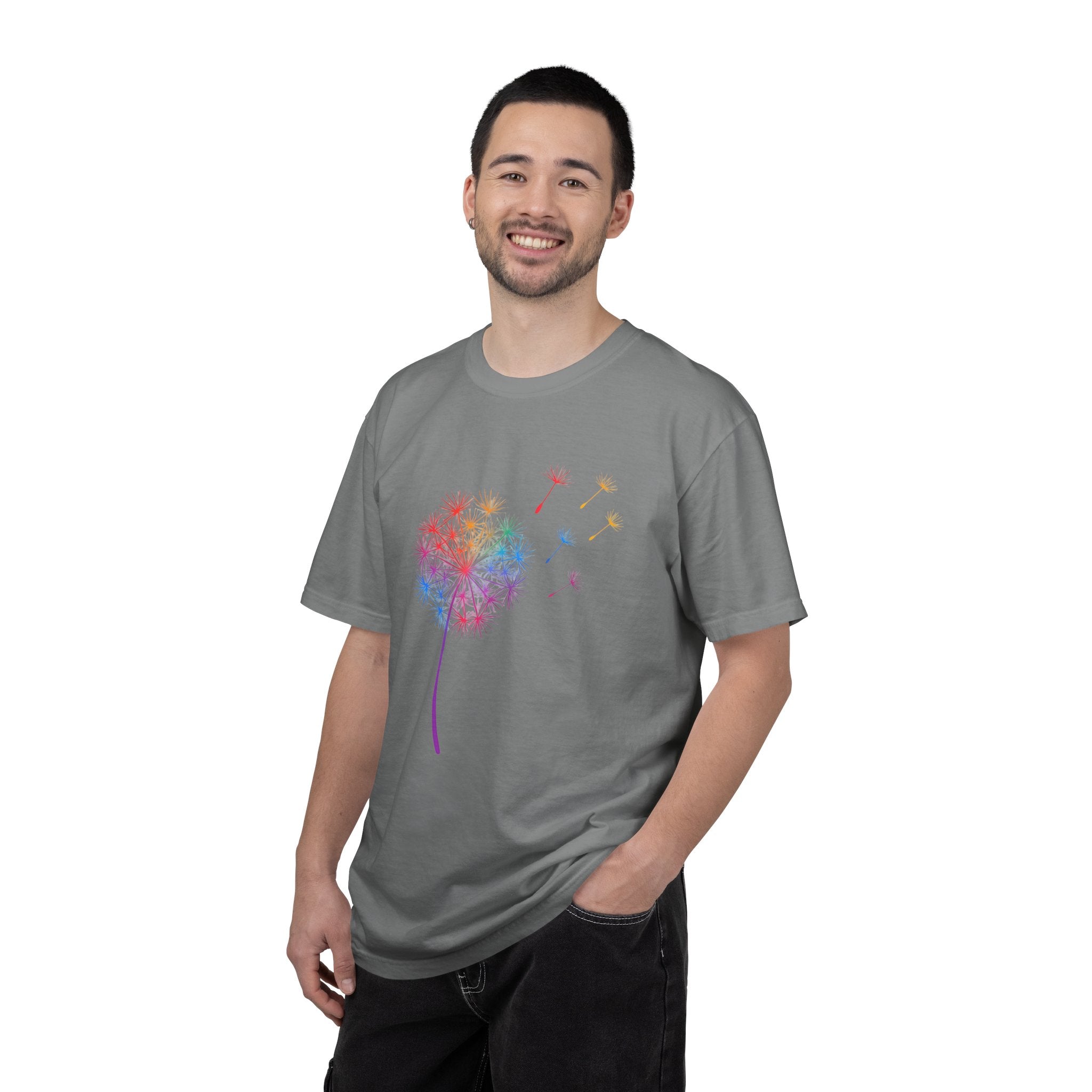 Rainbow Dandelion Tee | T-Shirt, Colorful Seed Puff Design