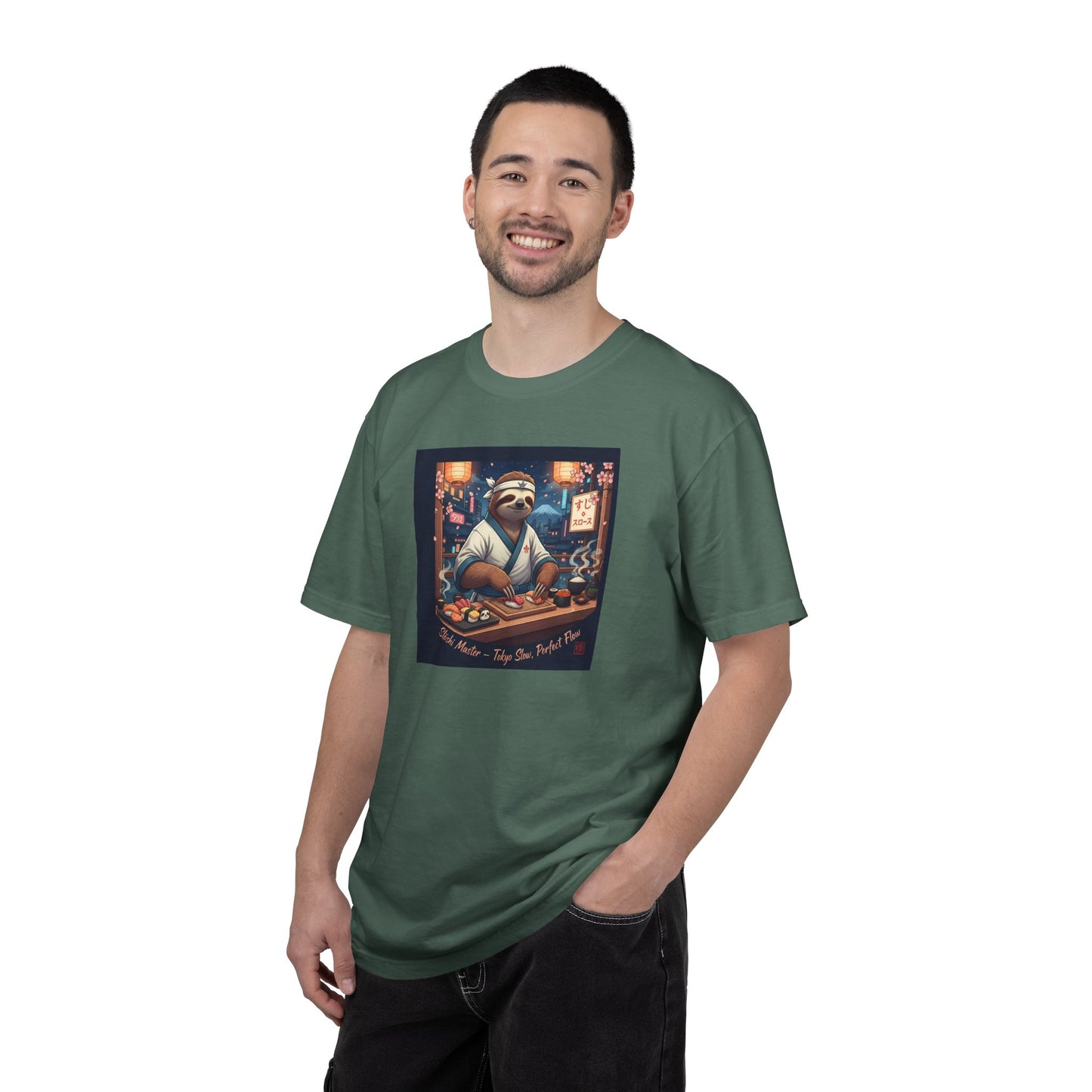 Sloth Sushi Chef T-shirt | Cute Sloth Chef Illustration, Sushi Bar Artwork