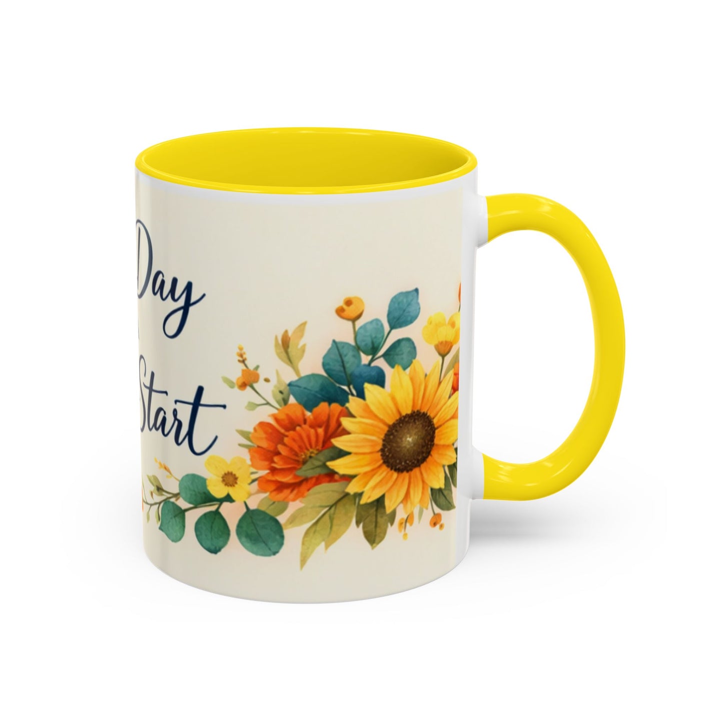 Every Day Is A Fresh Start mug | Floral sunflower coffee mug