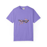 Birds on Cherry Blossom Branch T-Shirt | Japanese Floral Illustration