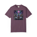 Feline Groove DJ Cat Illustration T-Shirt | Retro Neon Club Scene