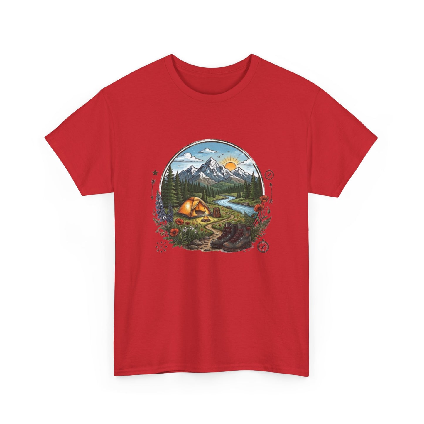 Mountain Camping Adventure T-Shirt | Outdoor Nature Hiking Tee | Wilderness Tent Graphic Shirt | Gift for Hiker Camper |
