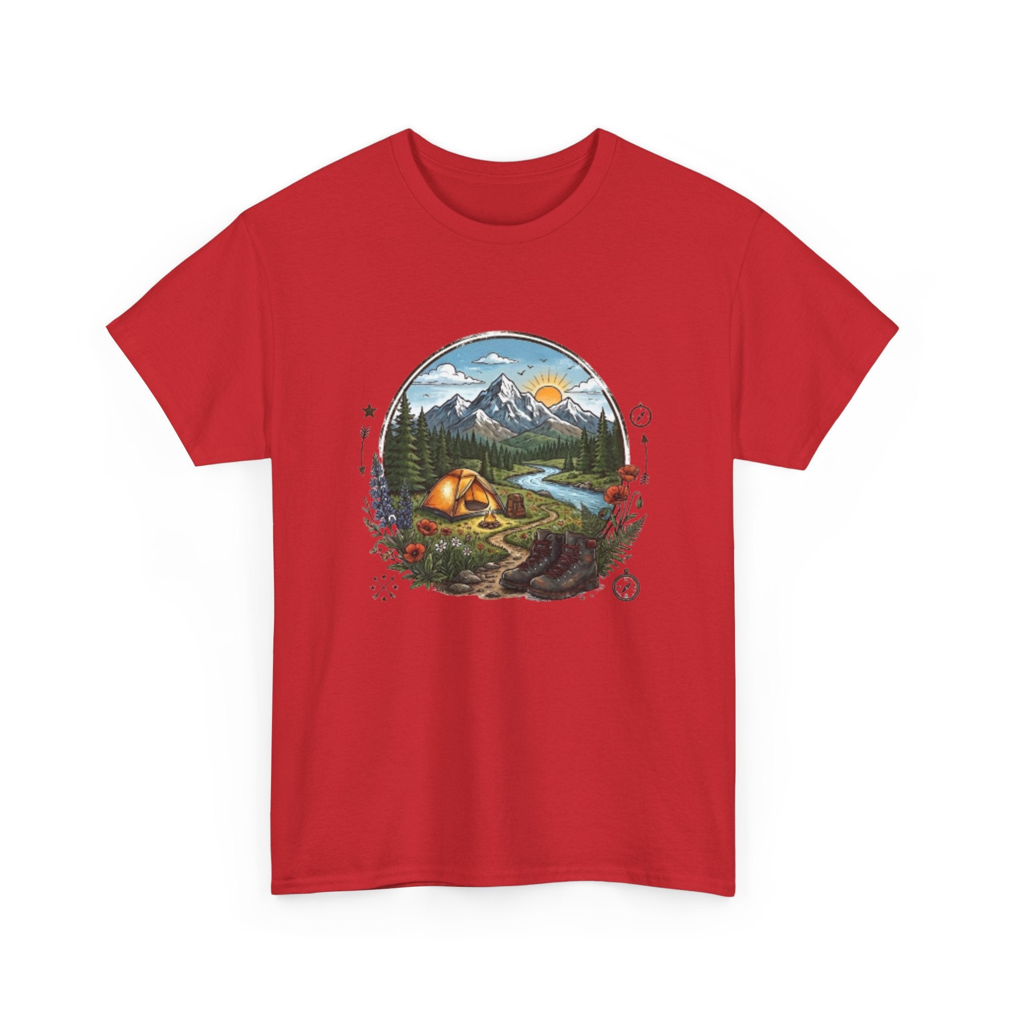 Mountain Camping Adventure T-Shirt | Outdoor Nature Hiking Tee | Wilderness Tent Graphic Shirt | Gift for Hiker Camper |